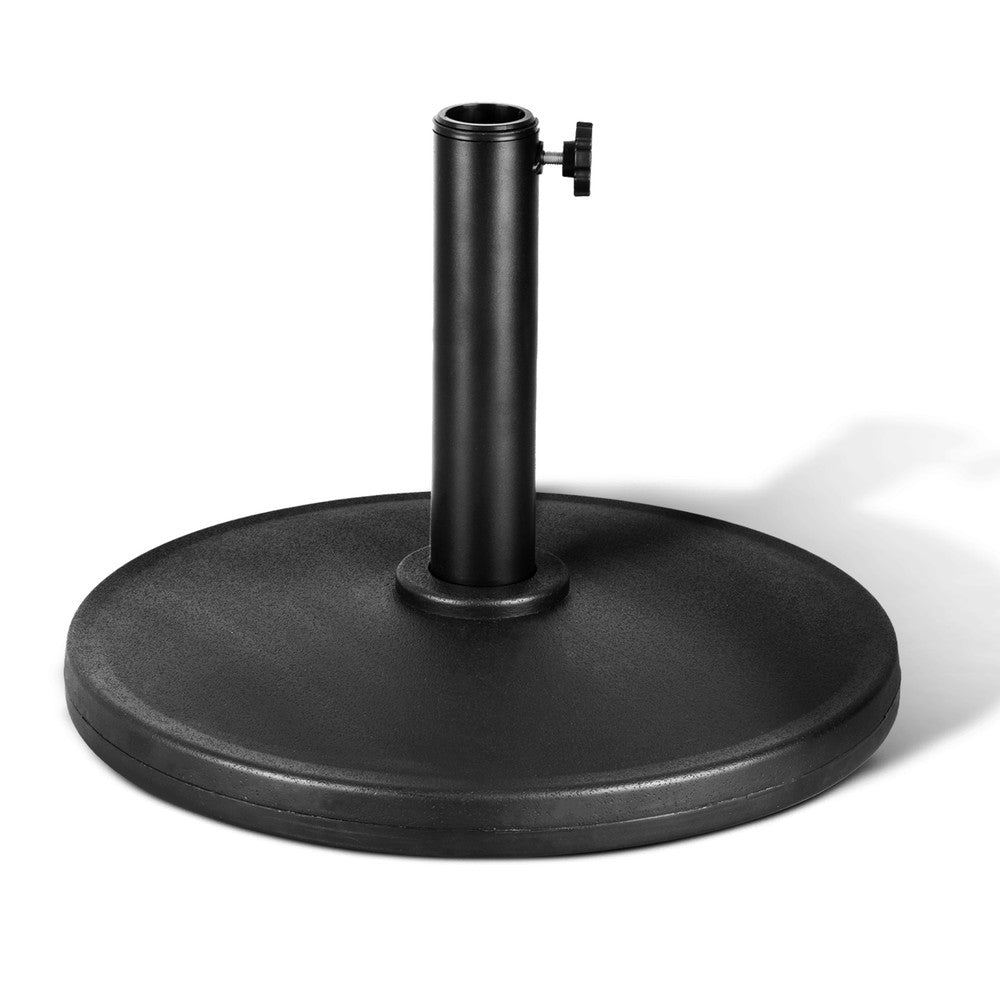 12kg Black Cast Iron Effect Parasol Base Stand – Heavy Duty Garden Umbrella Weight UK