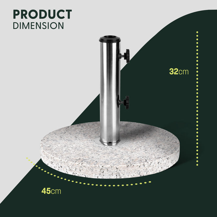 12kg Granite Parasol Base Dimensions – Heavy Duty Garden Umbrella Stand UK