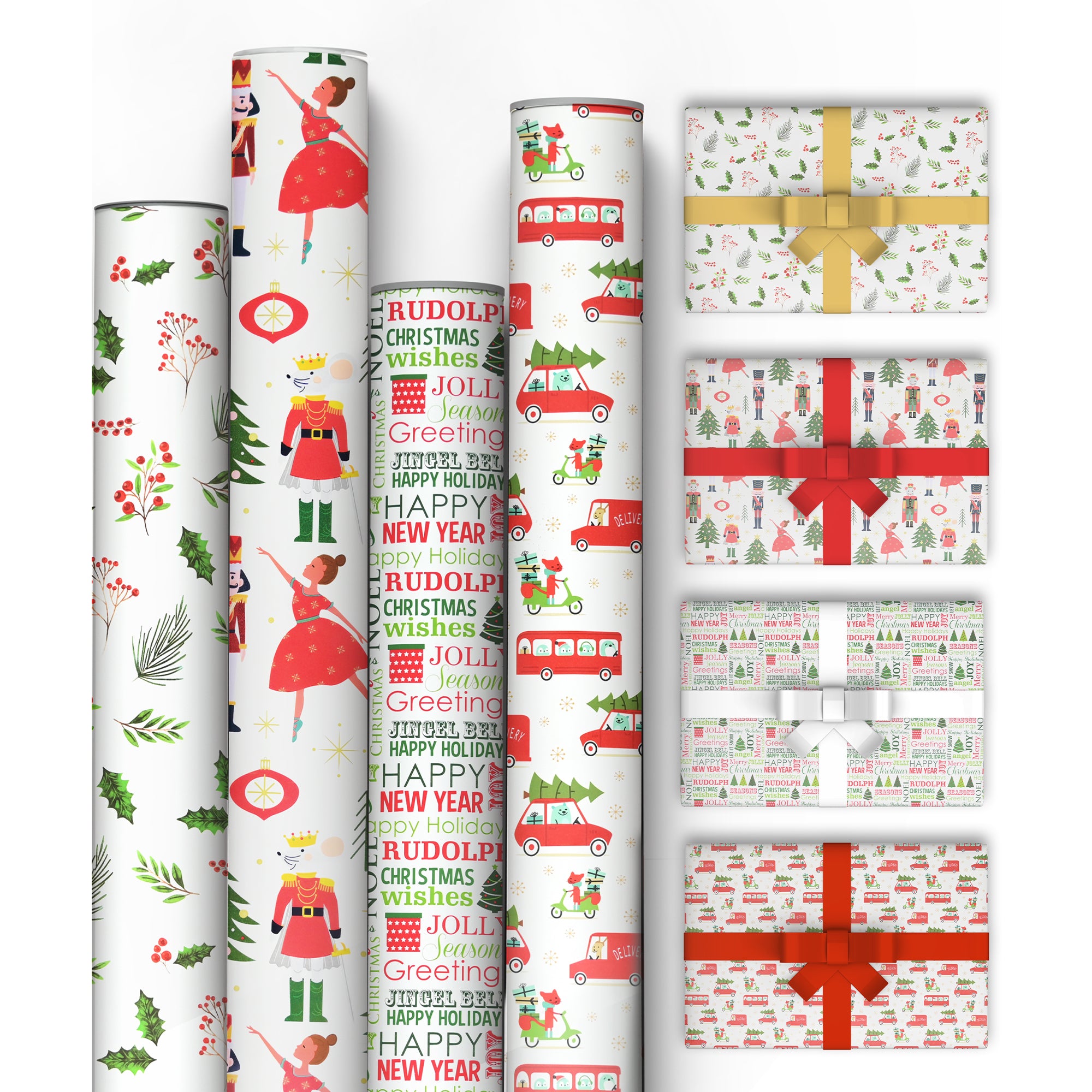 Kraft & Co 4 pack 69cm x 8M Gift Wrapping Paper Ideal for Gifts Arts & Crafts