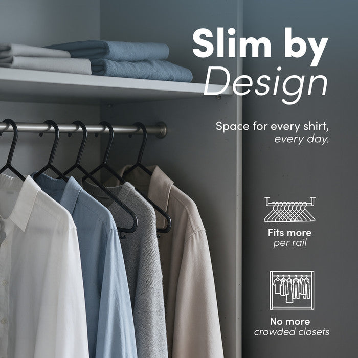 Plastic Clothes Hangers with Trouser Bar and Accessory Hooks - secondary image