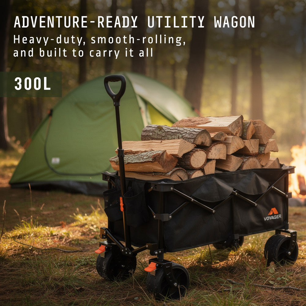 300L Extra Large Folding Festival Trolley – Heavy Duty Outdoor Wagon UK
