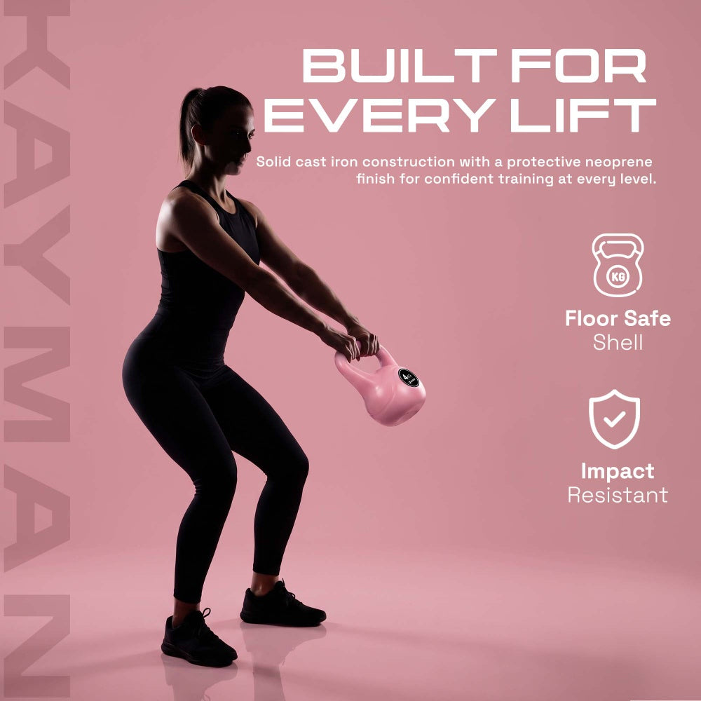 Kayman Kettlebell 4KG, 6KG, 8KG, 10KG, 12KG - Ergonomic Handle & Flat Bottom for Stability - Home Gym Weight for Strength Training & Cardio - Versatile Range for Fitness Workouts - secondary image
