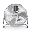 Heavy Duty Chrome Floor Fan with 3 Speeds - Adjustable Fan Head and Powerful Circulation