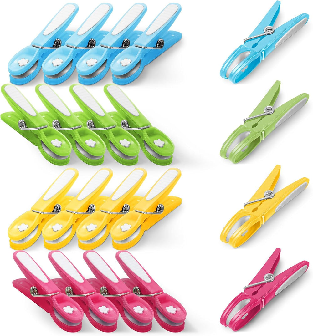 Multicolour Clothes Pegs for Washing Line - 20 Pack