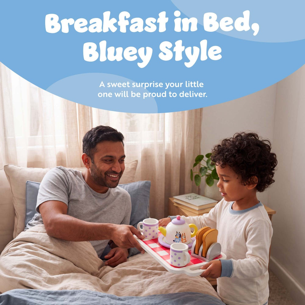 Bluey Breakfast Trolley – 35-Piece Wooden Roleplay Set