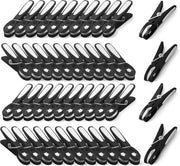 Black Clothes Pegs with Metal Springs - 48 Pack
