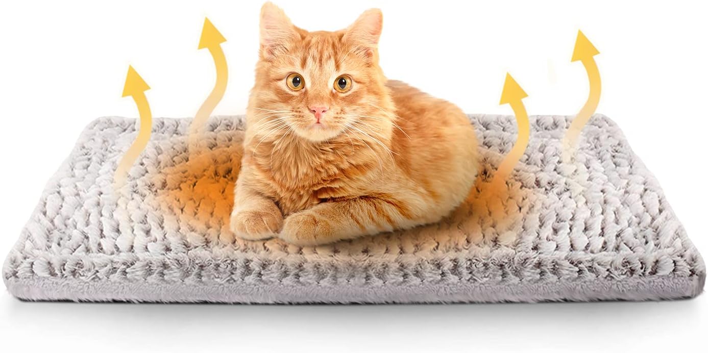 FurDreams Pet Bed - Self-Heating Thermal Pad: Cozy, Washable, Non-Electric Mat for Indoor/Outdoor Pets (70 x 47cm)