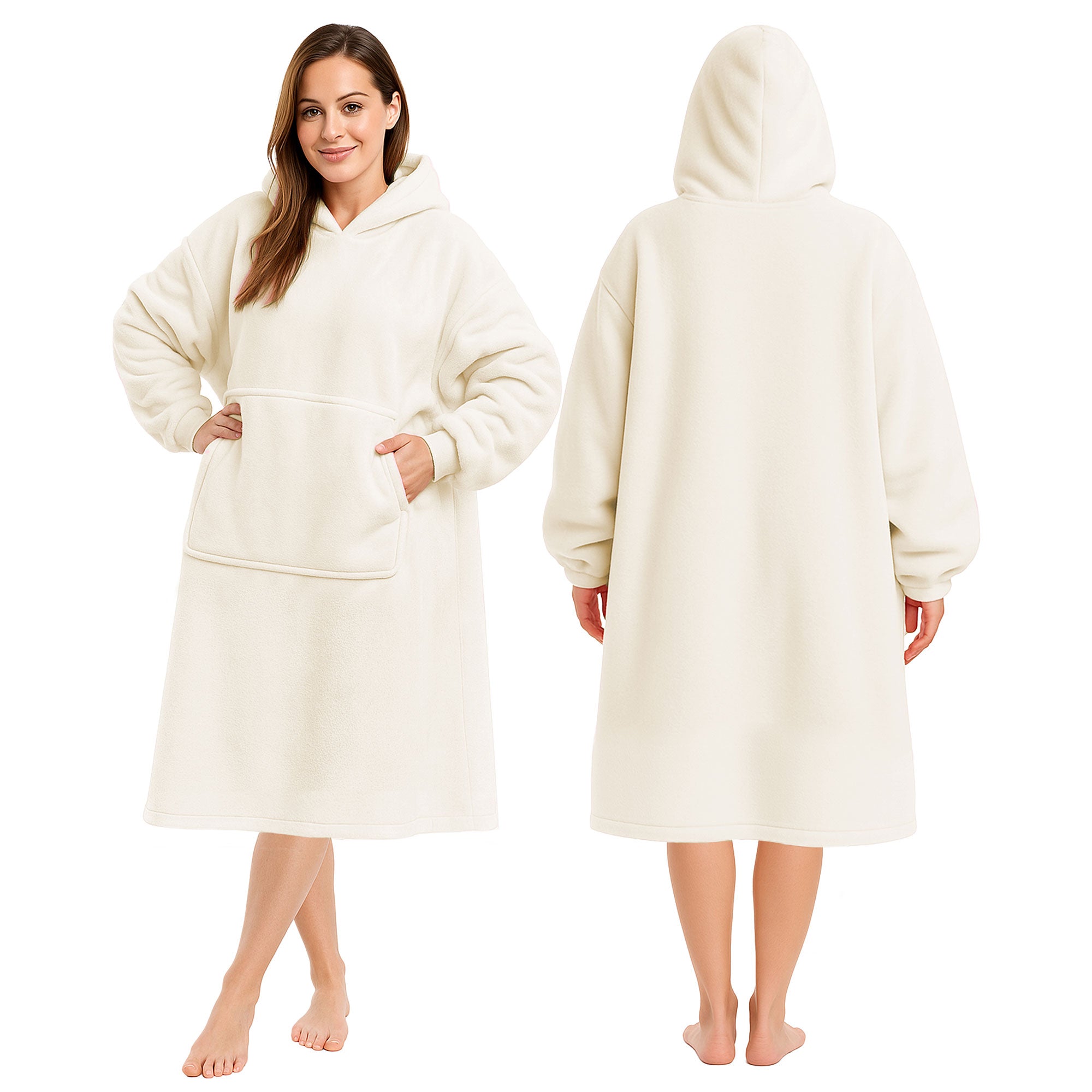 Oversized Blanket Hoodie - Thermal, Soft & Comfortable and Long Length Throw Hoodie