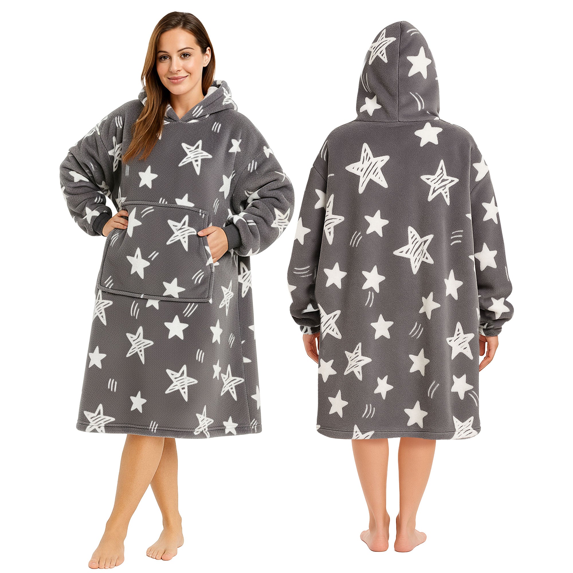 Thermal, Soft & Long-length Throw Hoodie in all Sizes & Colours - UK