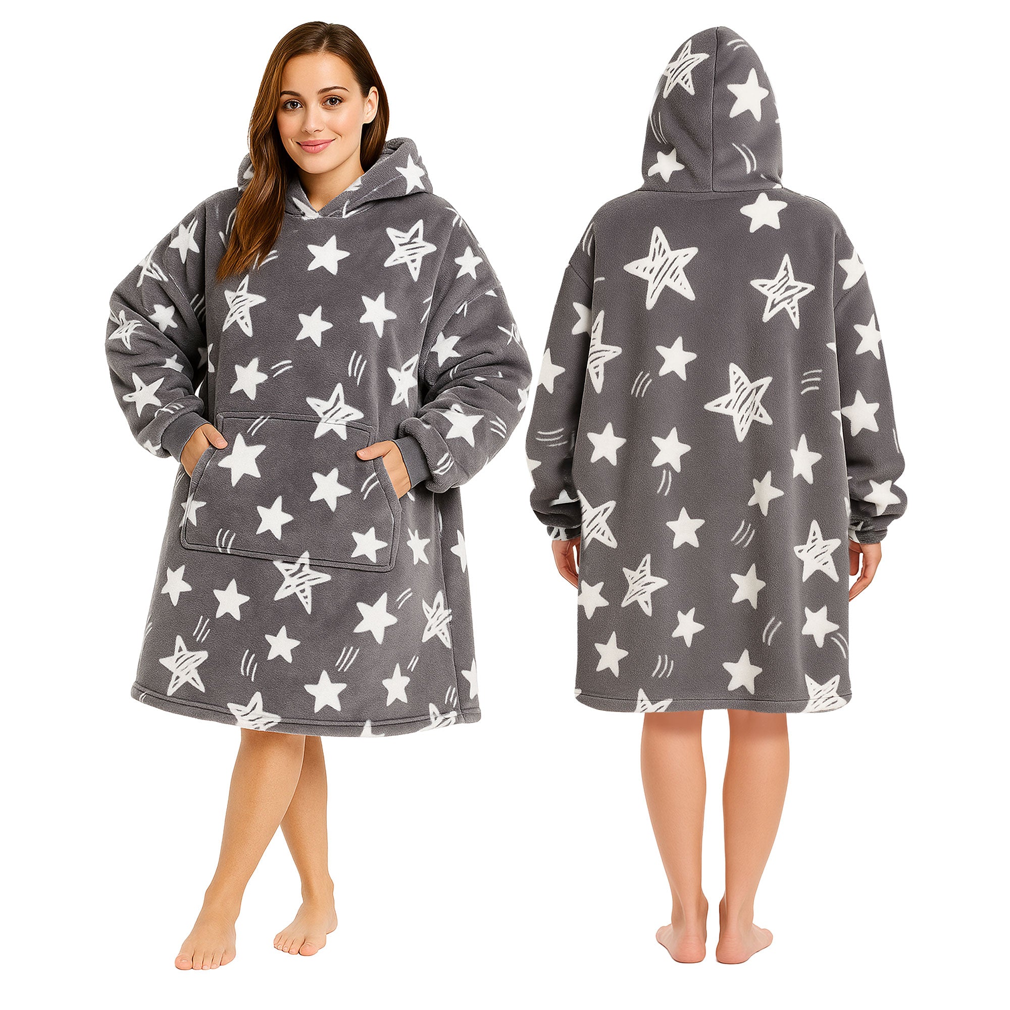 Oversized Blanket Hoodie - Thermal, Soft & Comfortable and Long Length Throw Hoodie