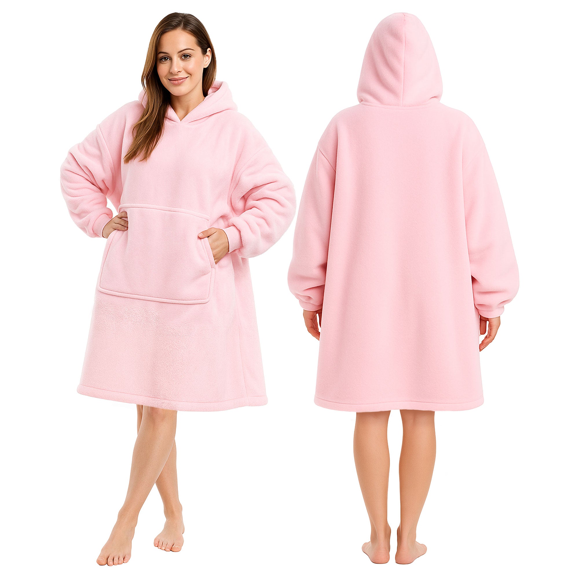 Oversized Blanket Hoodie - Thermal, Soft & Comfortable and Long Length Throw Hoodie