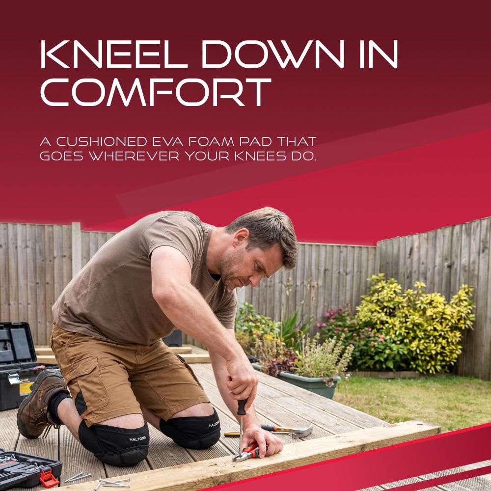 Haltons Knee Pads, 2 Pack, EVA Foam Padding