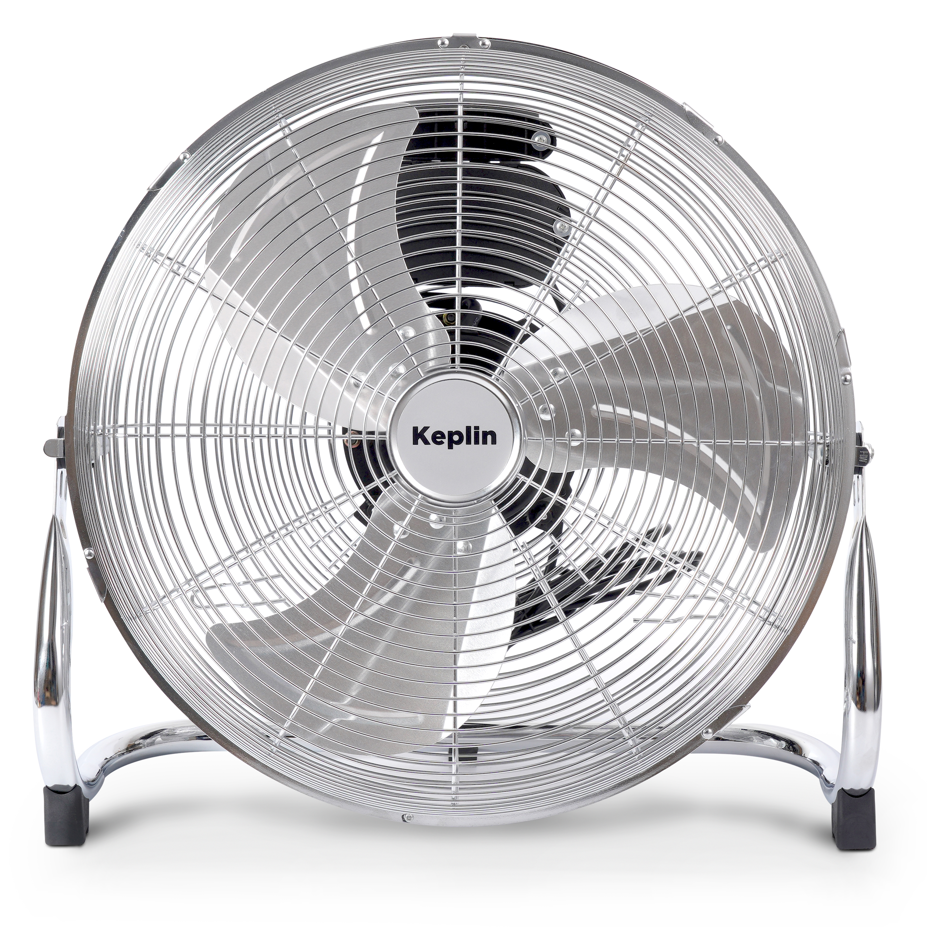 Heavy Duty Chrome Floor Fan with 3 Speeds - Adjustable Fan Head and Powerful Circulation