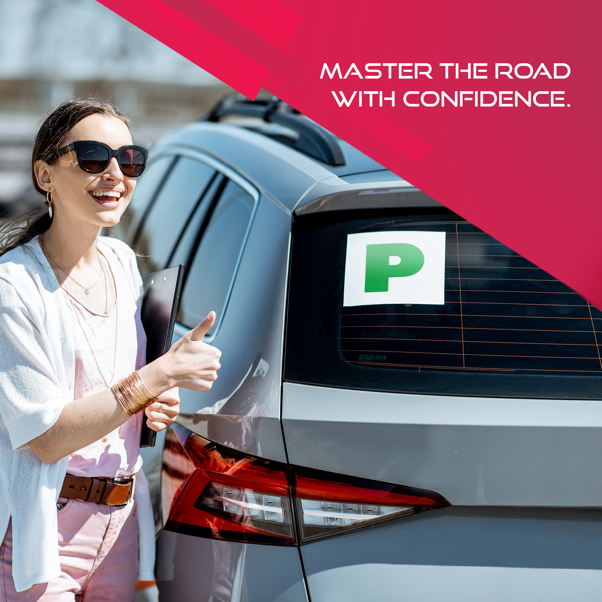Magnetic L & P Plates for Car – image 2