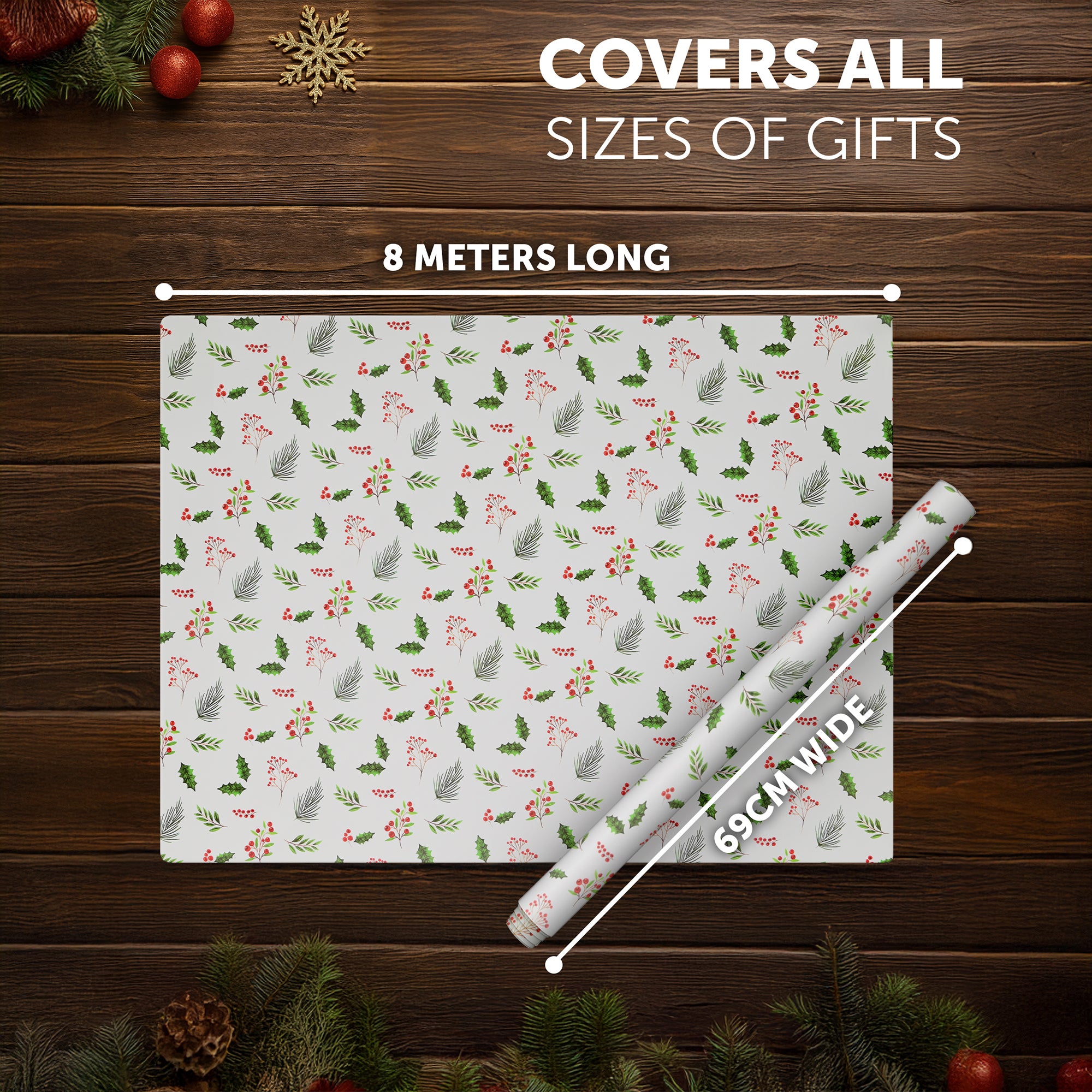 Kraft & Co 4 pack 69cm x 8M Gift Wrapping Paper Ideal for Gifts Arts & Crafts