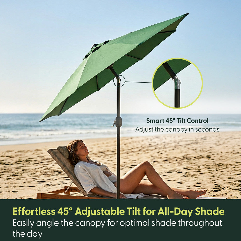 Keplin - Tilting Garden Parasol with Cover - 2.7m / 6 Ribs / 180gsm – image 27