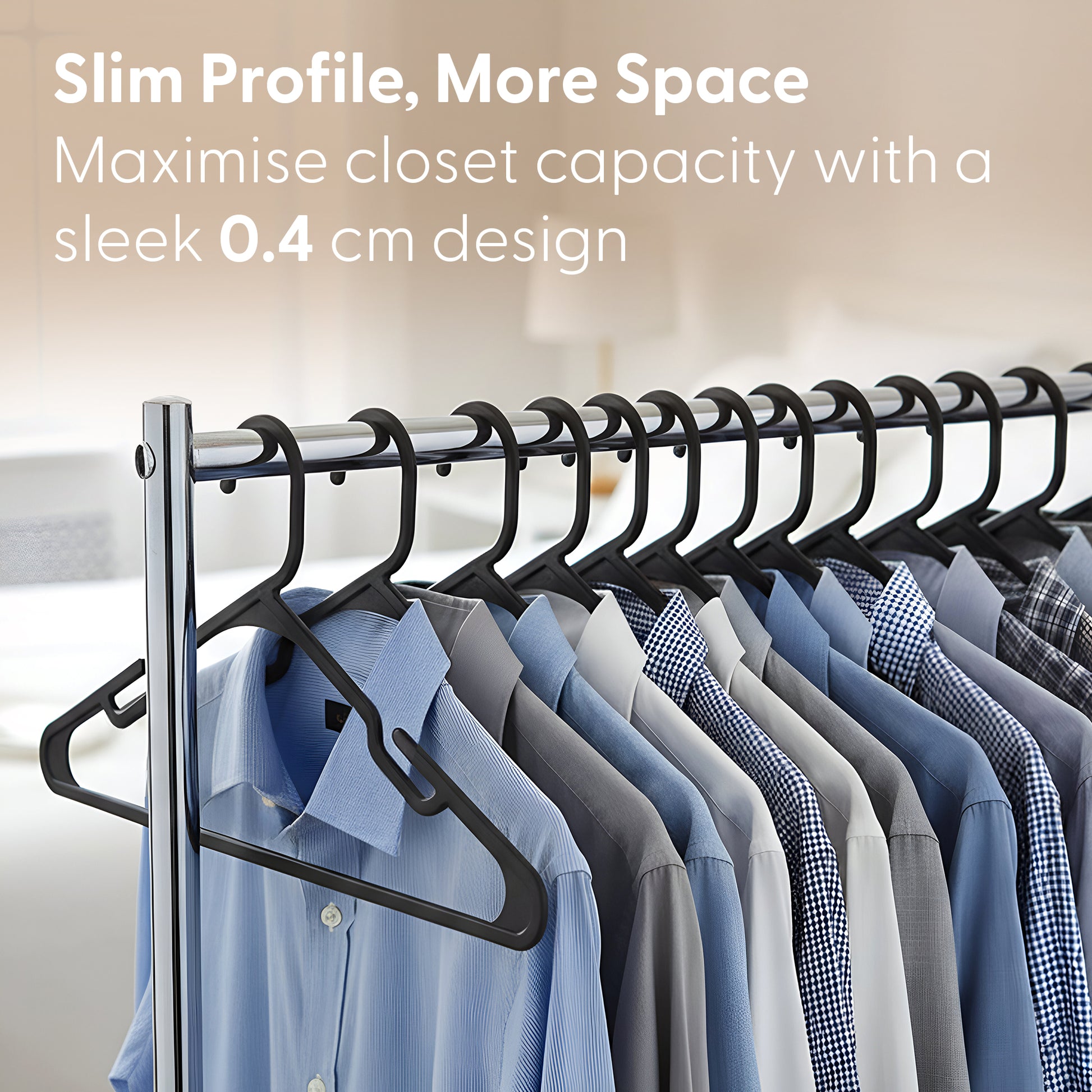 Slim Plastic Clothes Hangers - 25 Pack – image 3