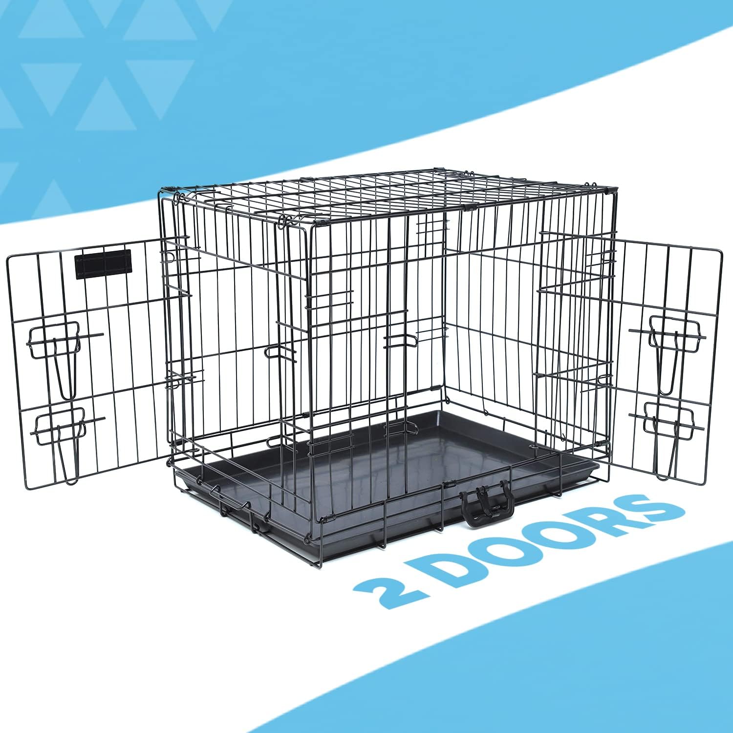 Metal folding dog crate best sale