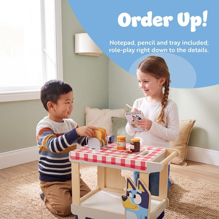 Bluey Breakfast Trolley – 35-Piece Wooden Roleplay Set