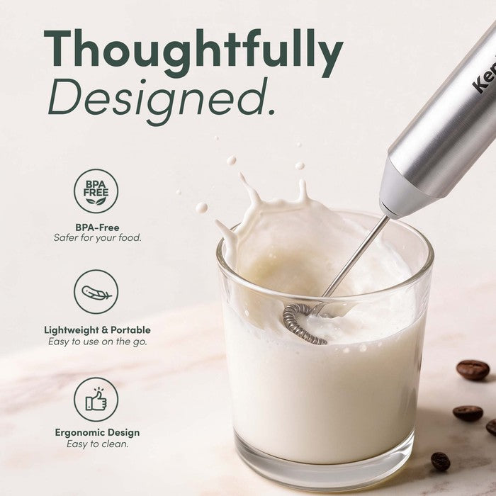 Electric Handheld Milk Frother with Stand