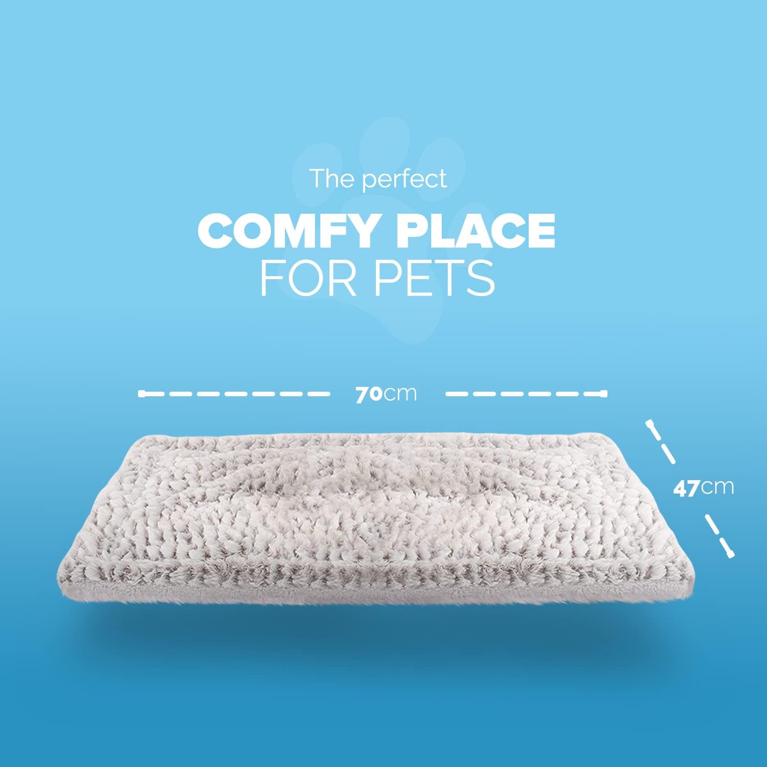 FurDreams Pet Bed - Self-Heating Thermal Pad: Cozy, Washable, Non-Electric Mat for Indoor/Outdoor Pets (70 x 47cm) – image 2