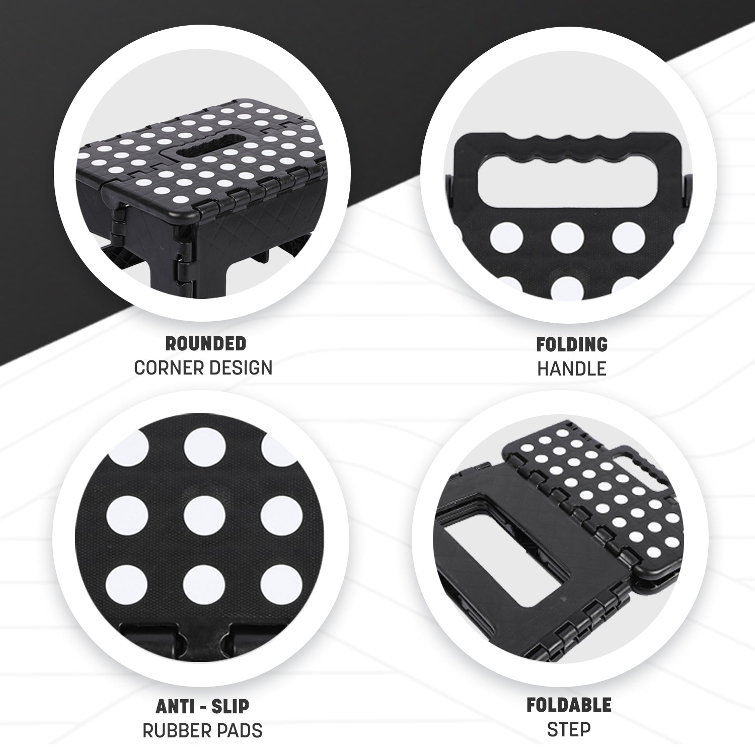 Shop 9 Inch Heavy Duty Folding Step Stool - Slip-resistant - UK