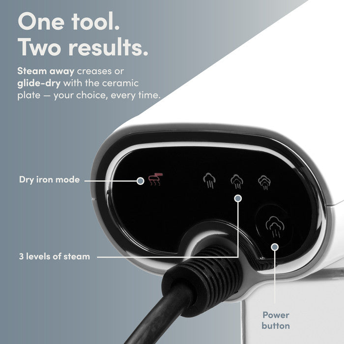 Handheld Garment Steamer Dry Iron Mode and 3 Steam Level Controls