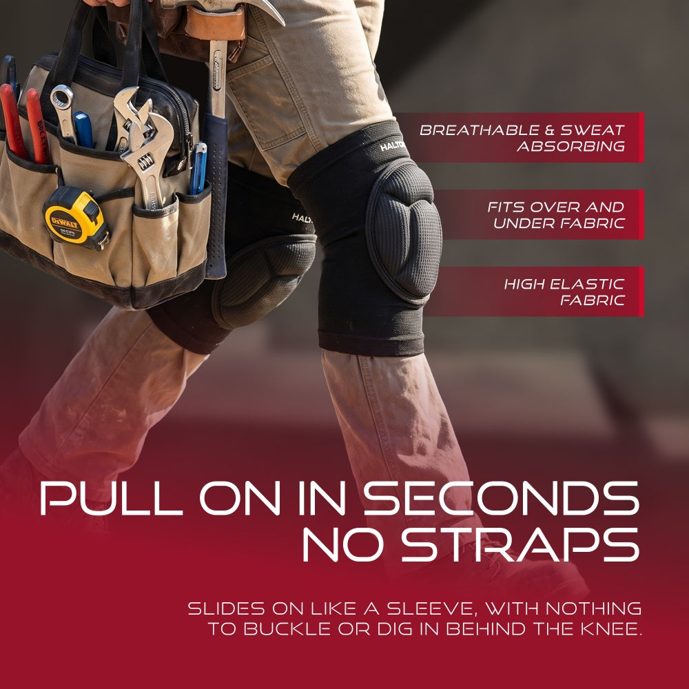 Haltons Knee Pads, 2 Pack, EVA Foam Padding