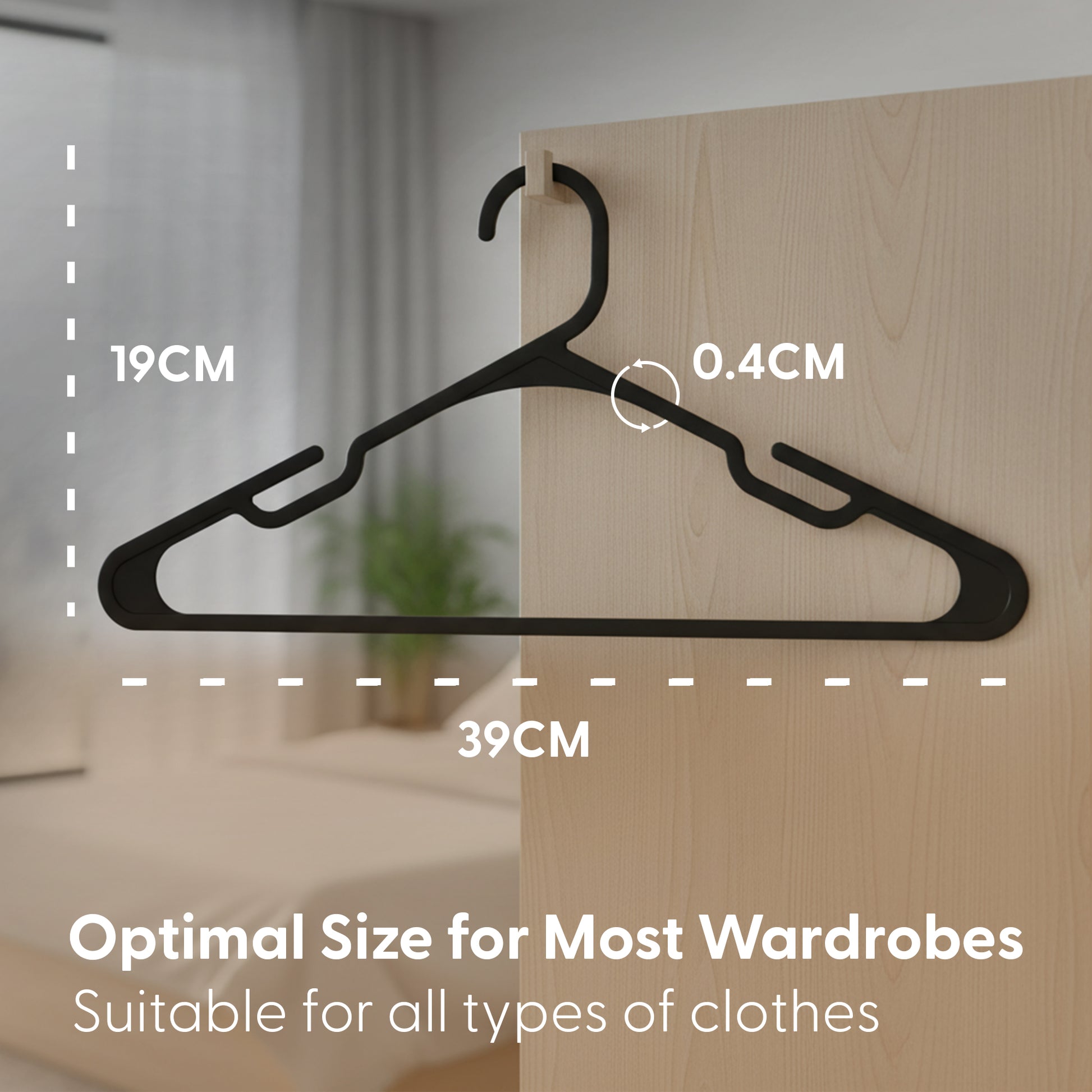 Slim Plastic Clothes Hangers - 25 Pack – image 4