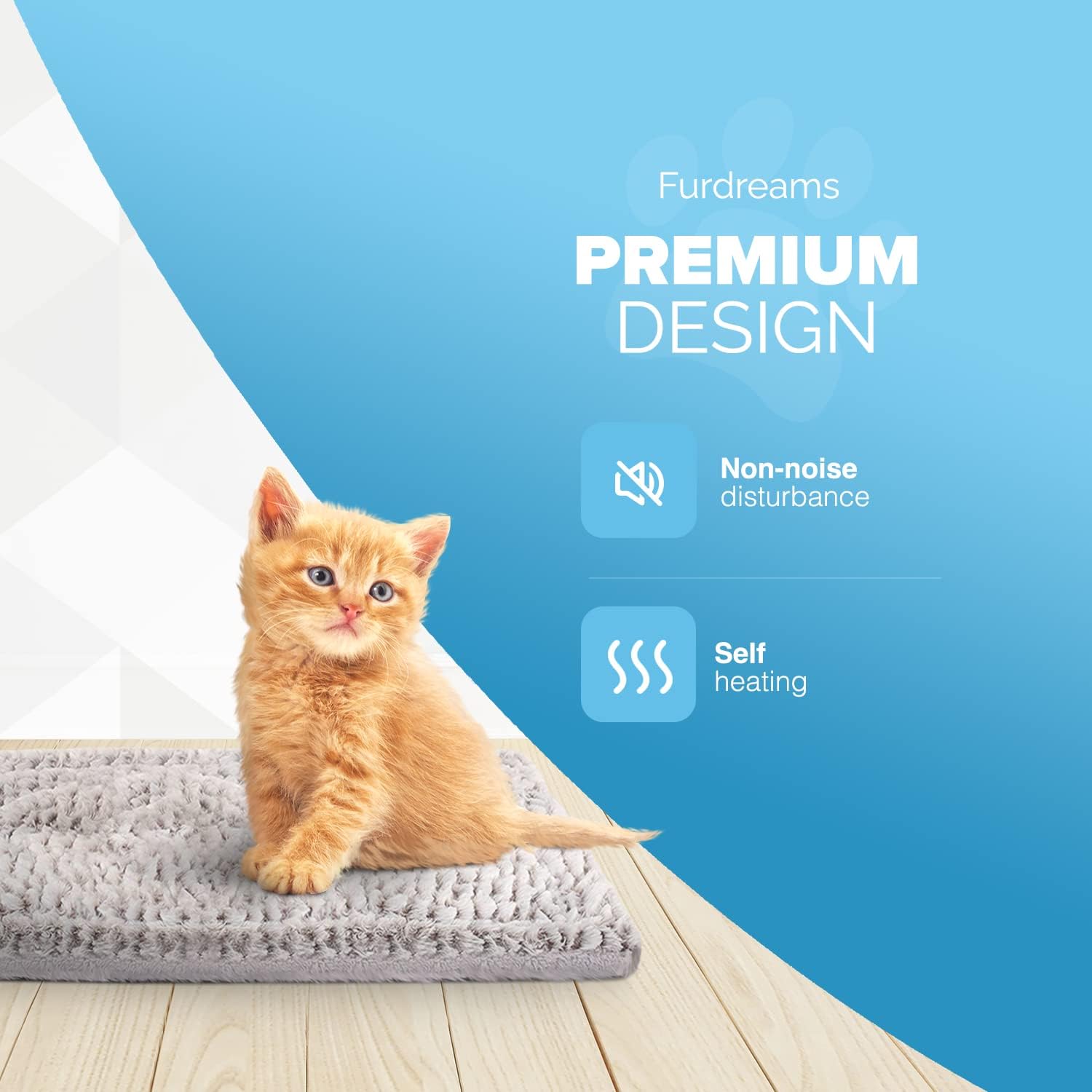 FurDreams Pet Bed - Self-Heating Thermal Pad: Cozy, Washable, Non-Electric Mat for Indoor/Outdoor Pets (70 x 47cm) – image 3