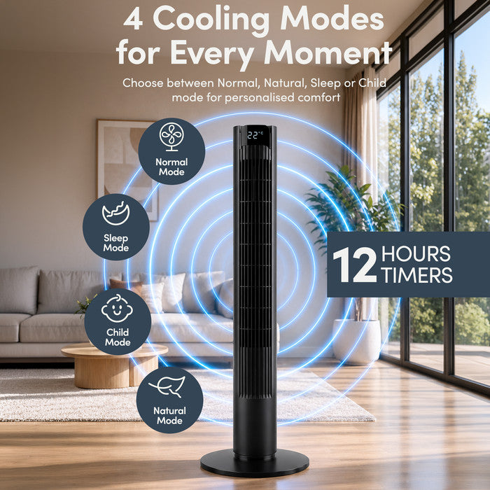 Remote Control for 36-inch Tower Fan – Wireless Fan Controller with Sleep Timer
