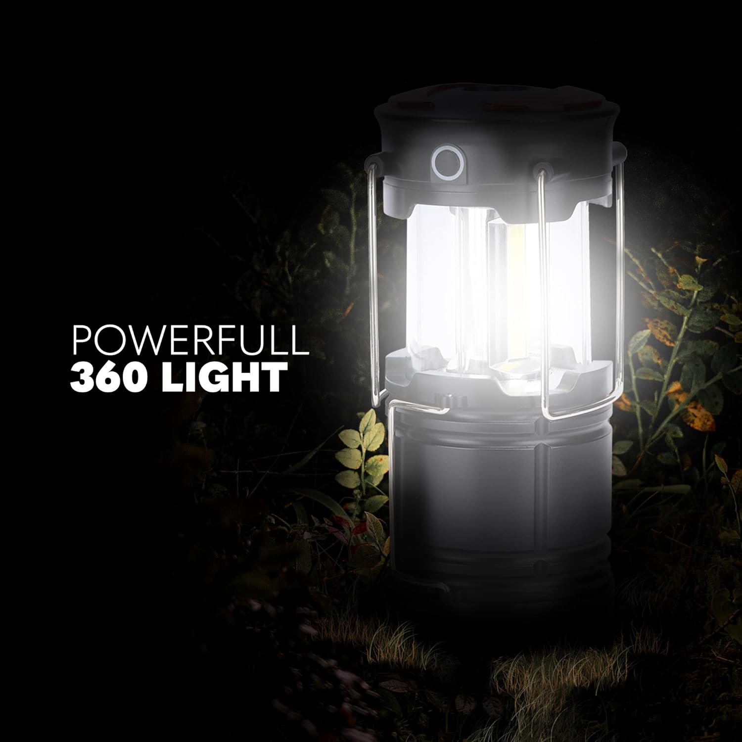 Compact 6-in-1 camping lantern 80x90x140mm – lightweight portable light for festivals, camping and car emergencies UK