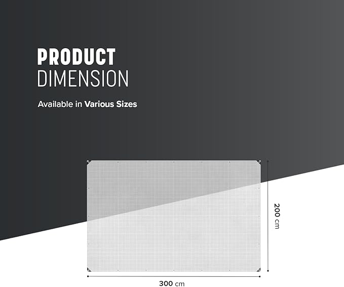 Keplin Heavy-Duty Waterproof Tarpaulin Cover Sheet - Mould-Resistant PE Material with Reinforced Edges & Metal Eyelets - Easy to Wash, Green - Perfect for Indoor & Outdoor Protection