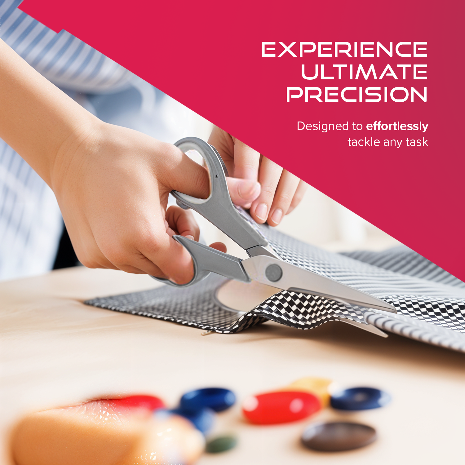 Haltons Multipurpose Scissors - Pack of 3 - Ultra Sharp Thickened Blades - Comfort-Grip Handles - Ergonomic Design - Reinforced Hinge - Metal & Plastic - 21x7.6 cm - Home, Office, Craft, Kitchen – image 5