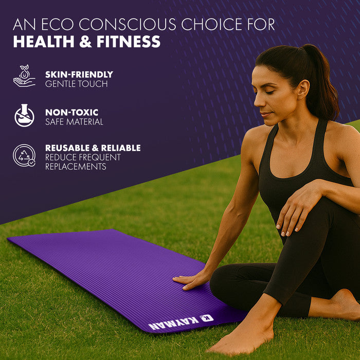 Yoga Exercise Mat - Foam Mat for Pilates, Stretching & Therapy