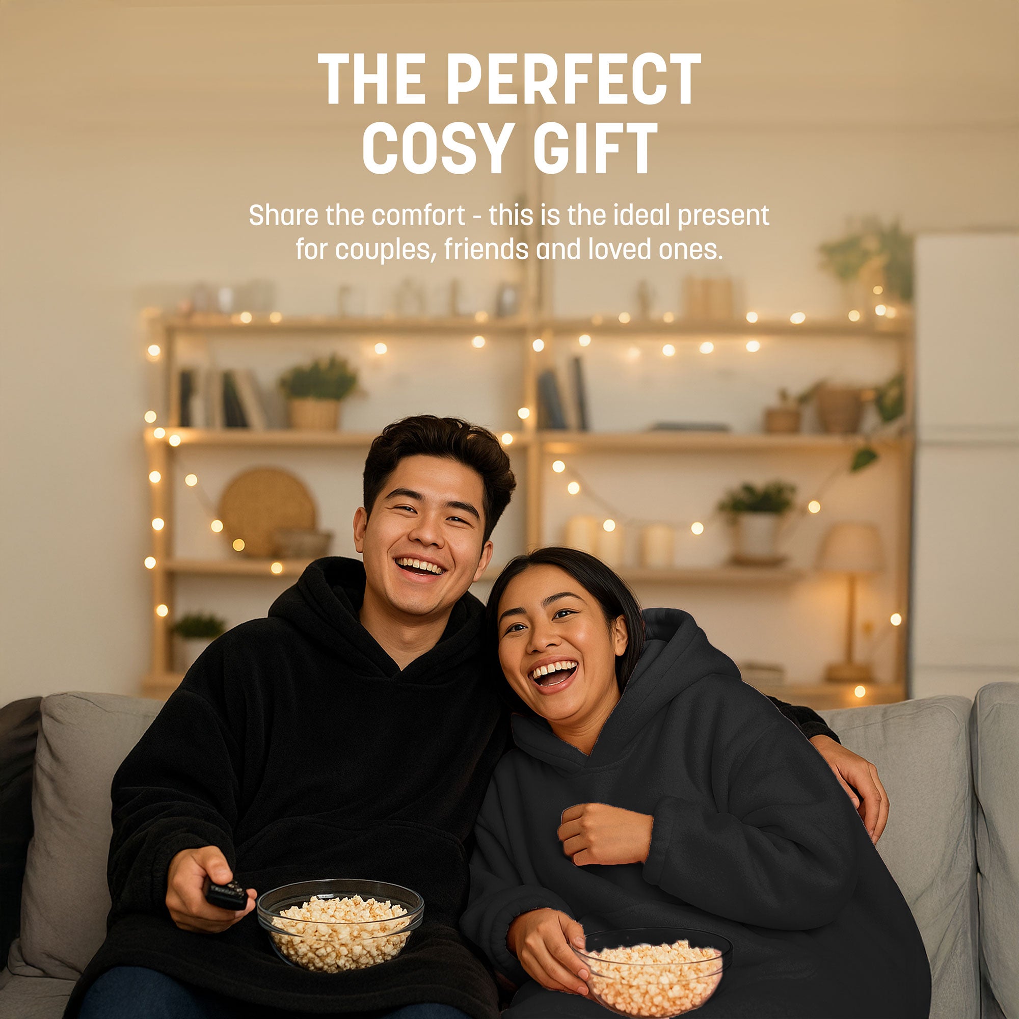 Oversized Blanket Hoodie - Thermal, Soft & Comfortable and Long Length Throw Hoodie