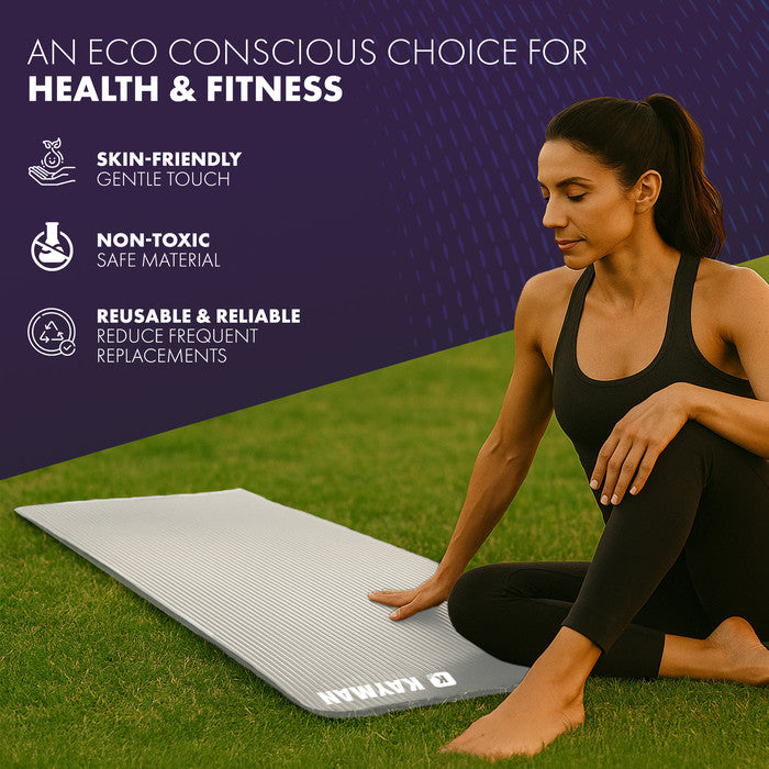 Yoga Exercise Mat - Foam Mat for Pilates, Stretching & Therapy