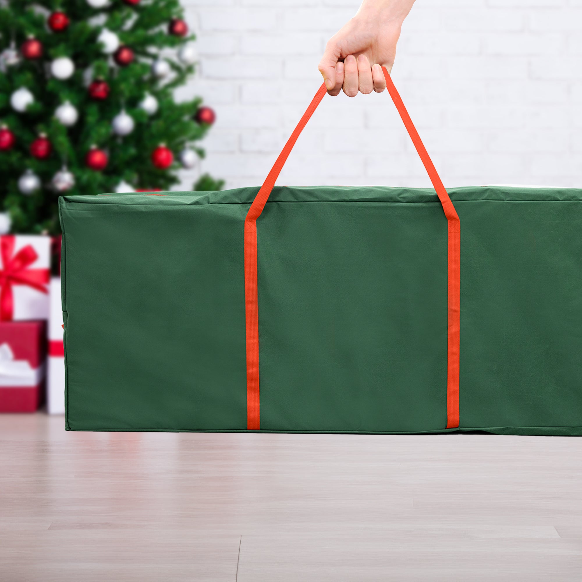 Christmas Wrapping Paper Storage Bag - Foldable, Heavy Duty, 600D Oxford Fabric