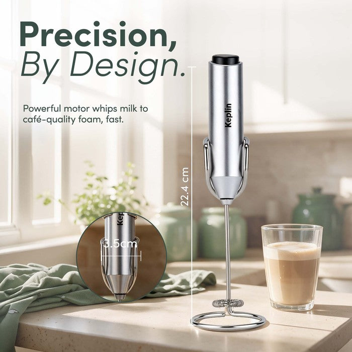 Electric Handheld Milk Frother with Stand