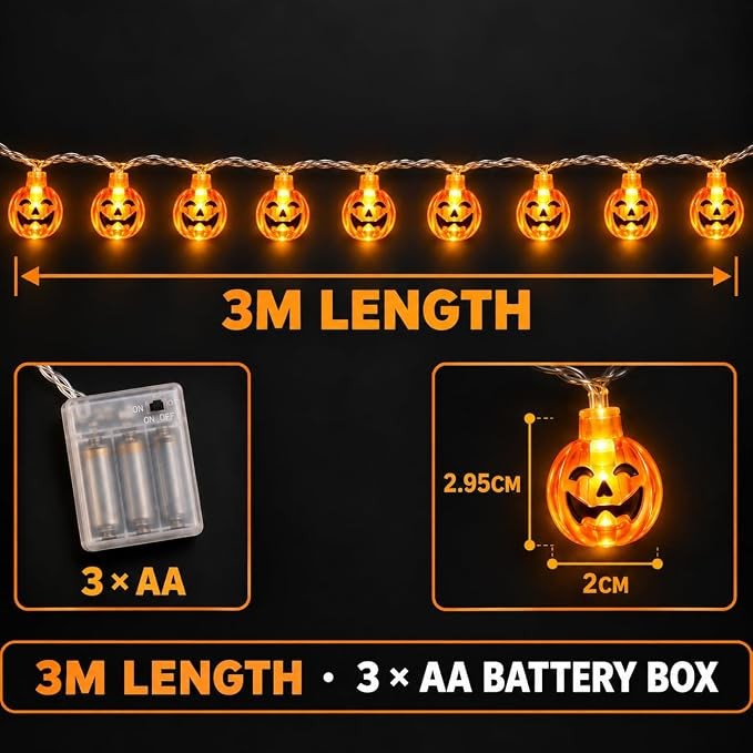 Kraft & Co Halloween Pumpkin String Lights
