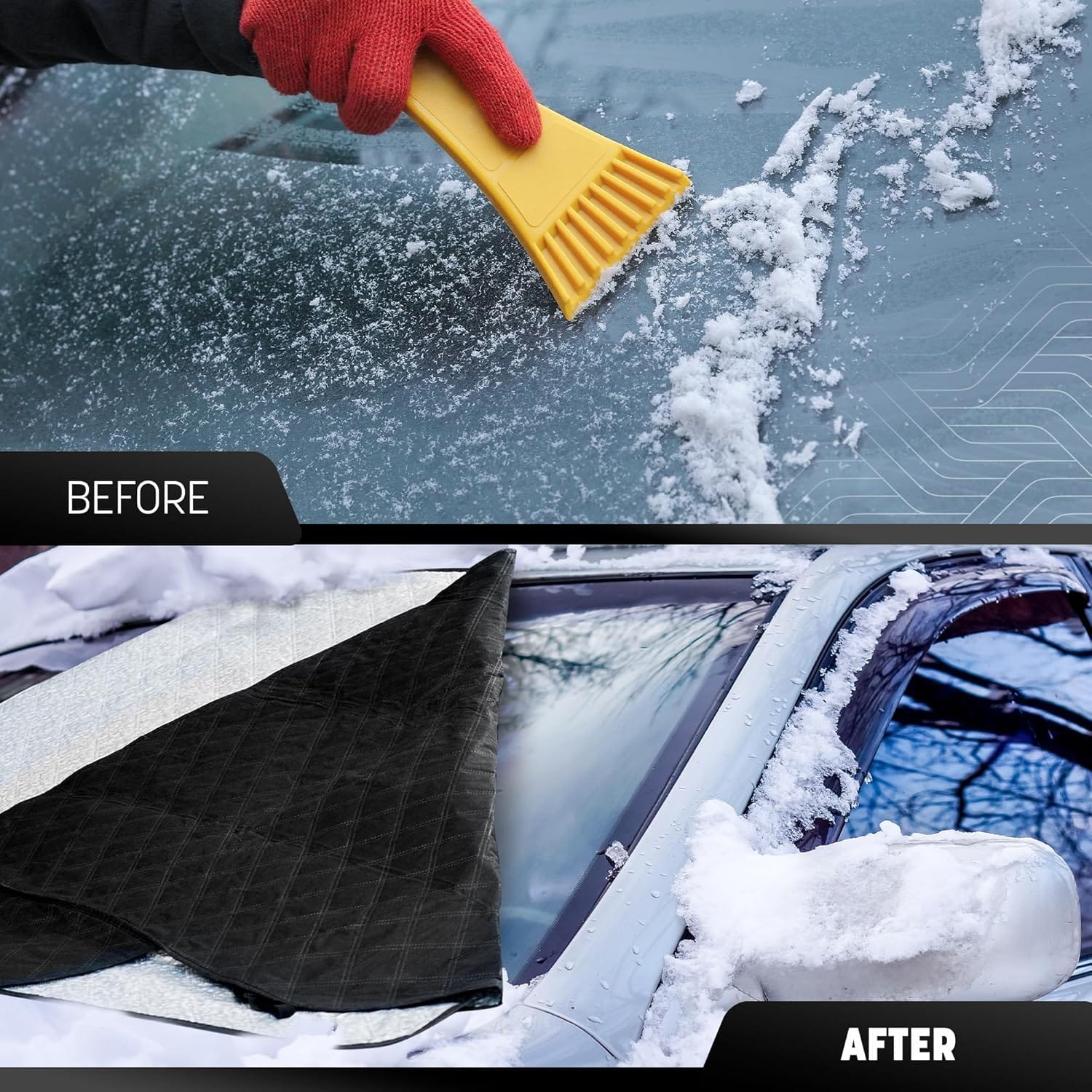 Car Windscreen Ice Cover Feature Highlights Heavy Duty UK