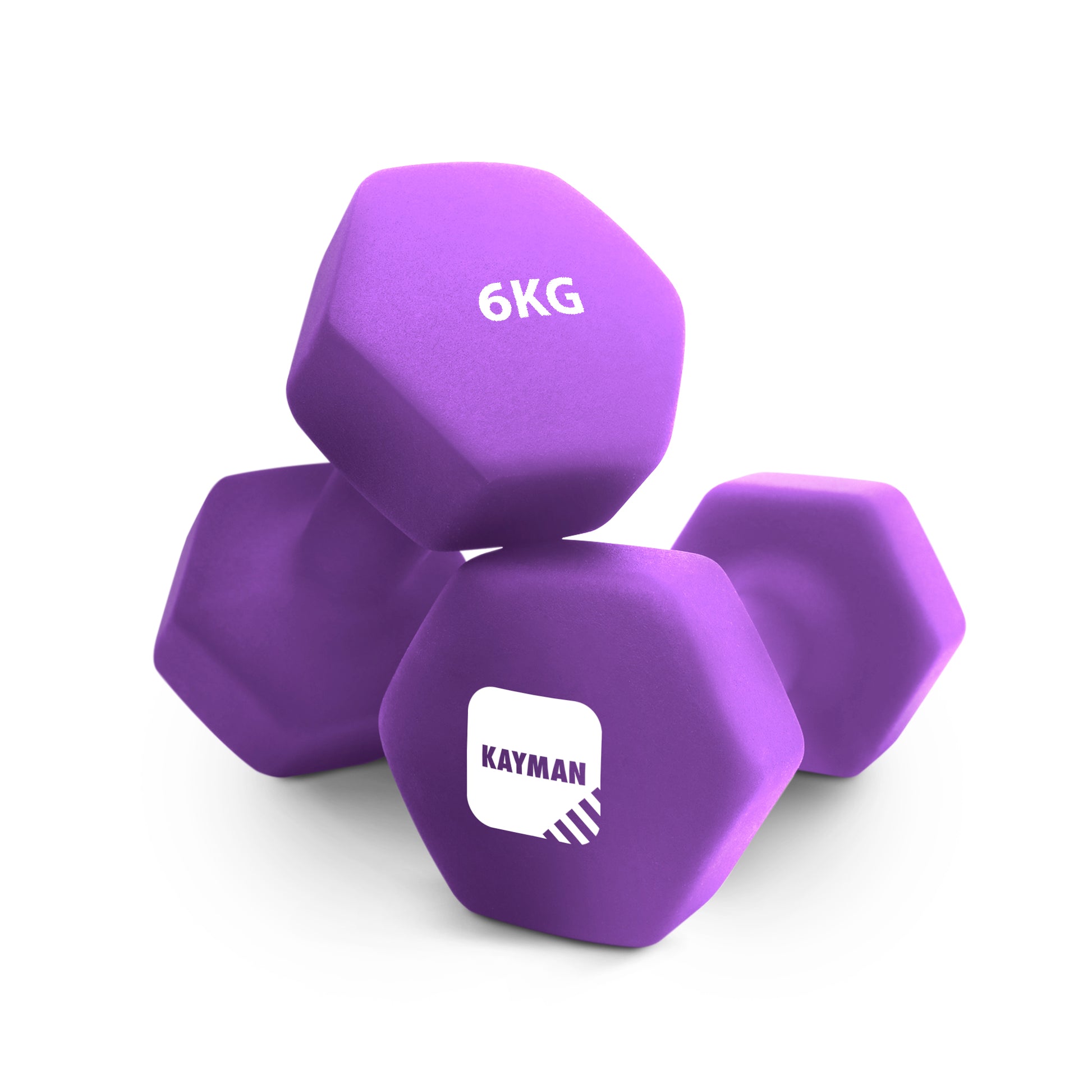 KAYMAN Neoprene Dumbbell Pair with Anti-Slip Grip, Hex Edges, Water-Resistant Surface & Workout Poster Guide - Weight Set for Home, Gym & Fitness Training Equipment (1kg 2kg 3kg 4kg 5kg 6kg 7kg 8kg 9kg 10kg) – image 28