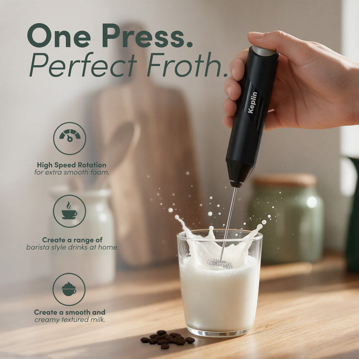 Electric Handheld Milk Frother with Stand