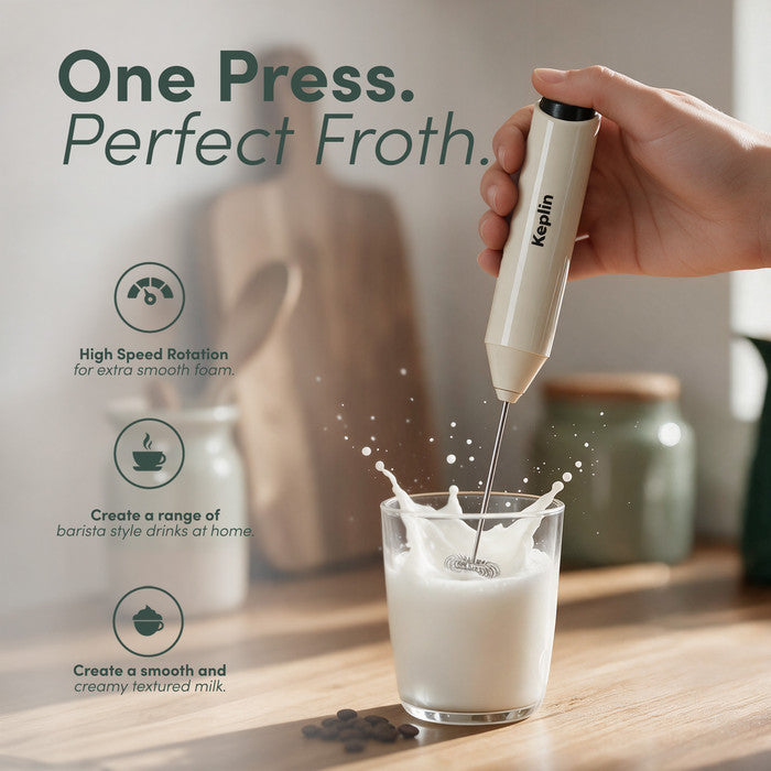 Electric Handheld Milk Frother with Stand