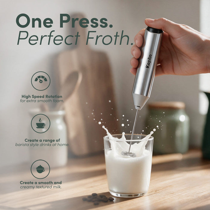 Electric Handheld Milk Frother with Stand