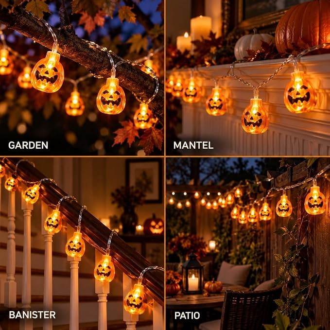 Kraft & Co Halloween Pumpkin String Lights