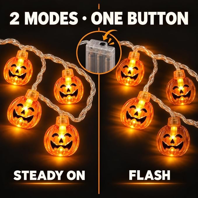 Kraft & Co Halloween Pumpkin String Lights