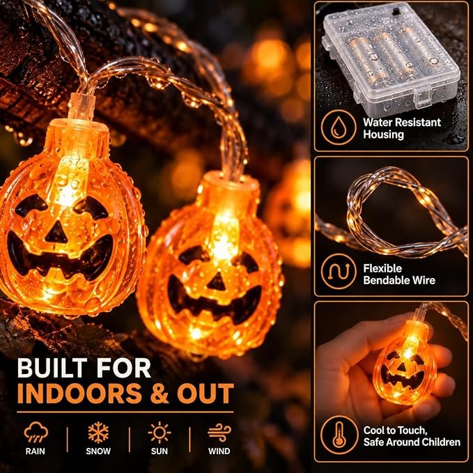 Kraft & Co Halloween Pumpkin String Lights