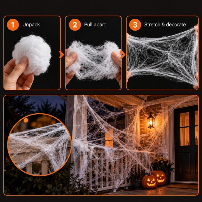 Kraft & Co Halloween Spider Web Decoration