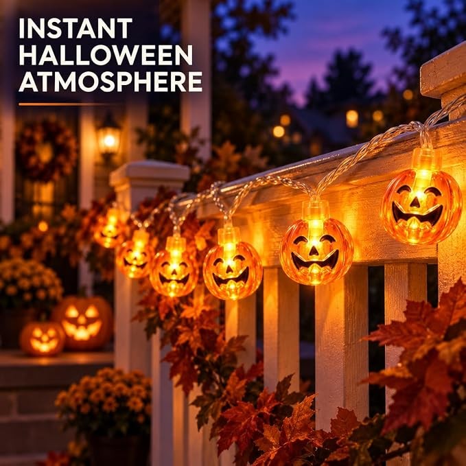 Kraft & Co Halloween Pumpkin String Lights